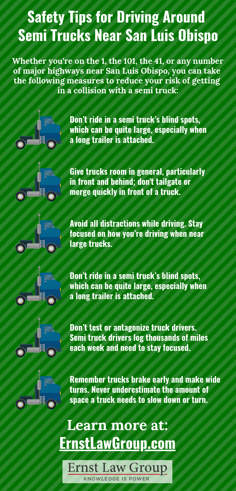 Safety Tips for Driving Around Semi Trucks Near San Luis Obispo