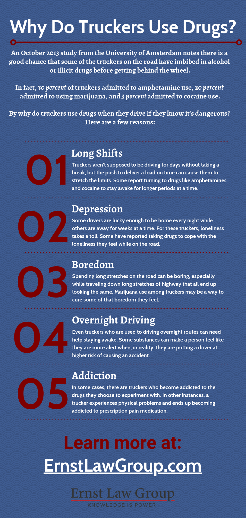 Why Do Truckers Use Drugs infographic