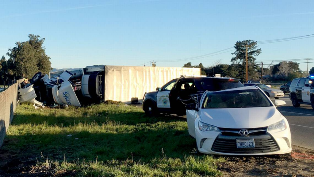 Sysco Truck Overturned Accident